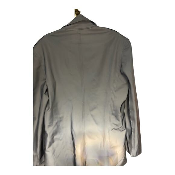 Norma Kamali Oversized Single Breasted Jacket Reflective Stretch Gray Size M/38 - Picture 12 of 14